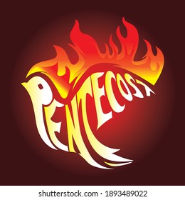 Pentecost Sunday Logo Vector Illustration Stock Vector Royalty Free