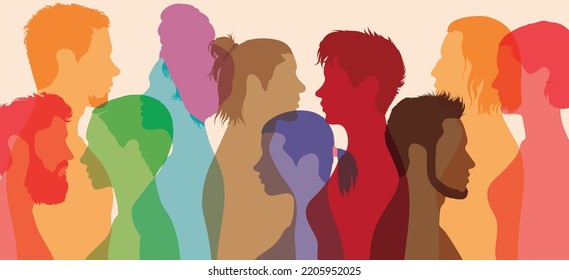 People Diverse Racial Ethnic Backgrounds Flat Stock Vector Royalty