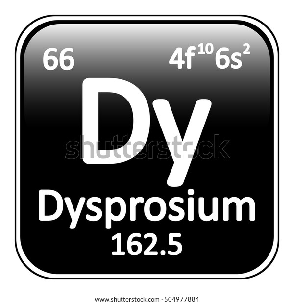 Periodic Table Element Terbium Icon On Stock Vector Royalty Free