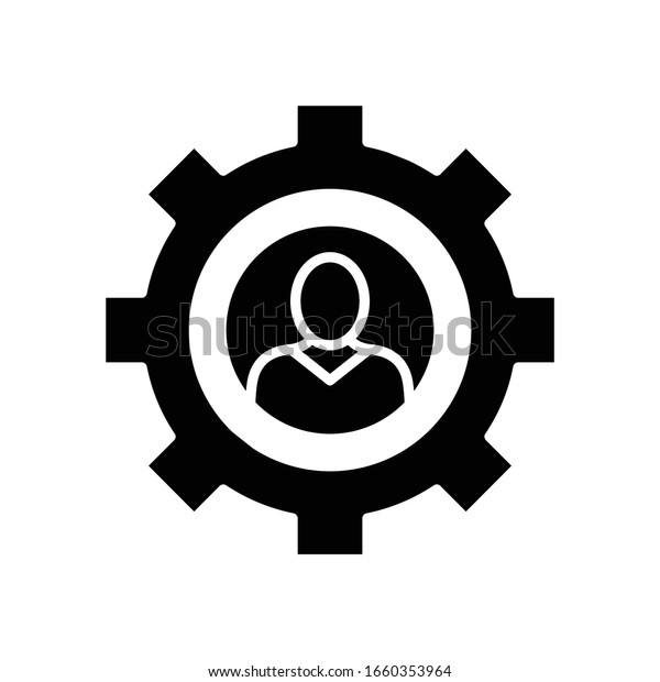 Personal Settings Black Icon Concept Illustration Stock Vector Royalty