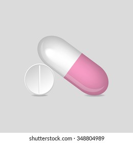 Pill Tablet Icon Pills Vector Illustration Stock Vector Royalty Free