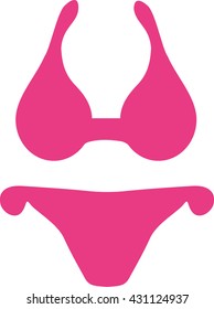 Pink Bikini Symbol Stock Vector Royalty Free Shutterstock