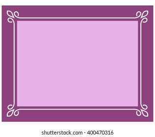 Pink Purple Border Frame Deco Vector Stock Vector Royalty Free