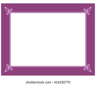 Pink Purple Border Frame Deco Vector Stock Vector Royalty Free