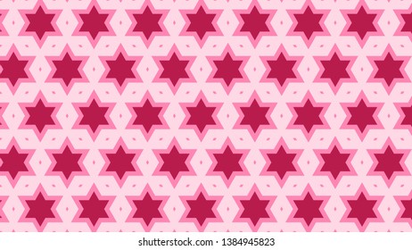 Pink Seamless Star Pattern Background Stock Vector Royalty Free