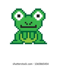 Pixel Art Frog vector de stock libre de regalías 1365865454