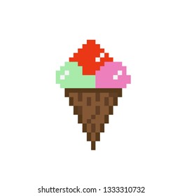 Pixel Art Ice Cream Stock Vector Royalty Free Shutterstock