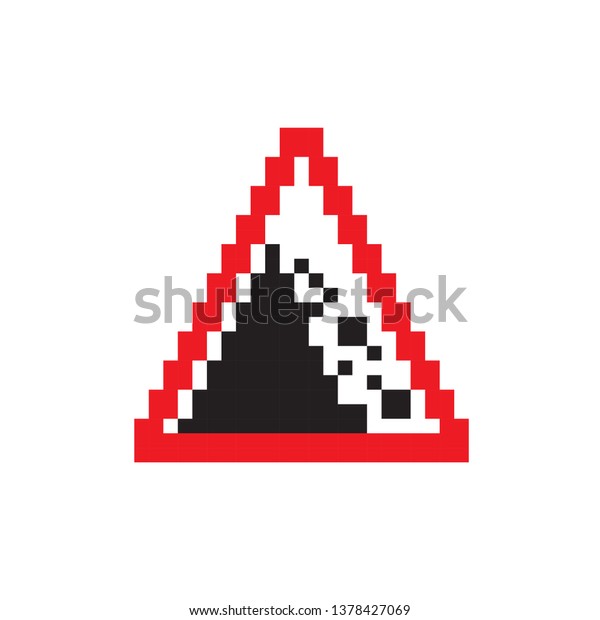 Pixel Art Traffic Signs Stock Vector Royalty Free