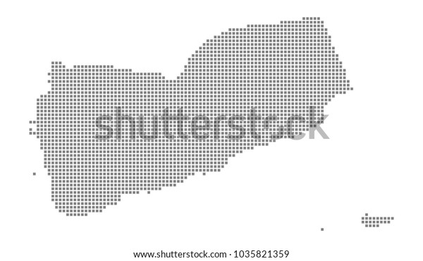 Pixel Map Yemen Vector Dotted Map Stock Vector Royalty Free