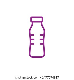 Plastic Water Bottle Outline Icon Stock Vector Royalty Free