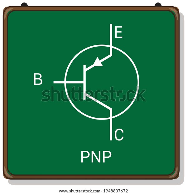 Pnp Transistor Schematic Symbol Vector Stock Vektor Royaltyfri