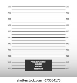 Police Mugshot Board Template Grunge Textured Stock Vector Royalty