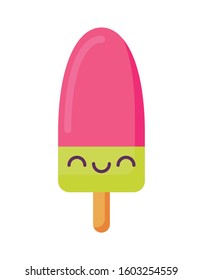 Popsicle Cartoon Design Kawaii Expression Cute Stock Vector Royalty