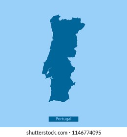 Map Portugal Stock Vector Royalty Free