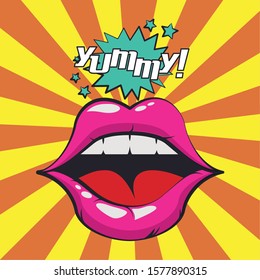 Pink Red Lips Mouth Tongue Icon Stock Vector Royalty Free 1388484560