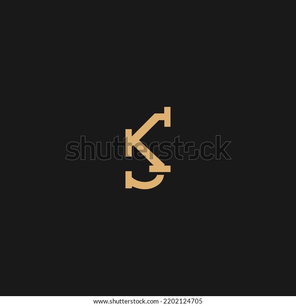 Premium Letter Ks Logo Design Minimal Stock Vector Royalty Free