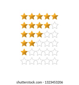 Print Star Ratings Vector Set Stock Vector Royalty Free 1323453206