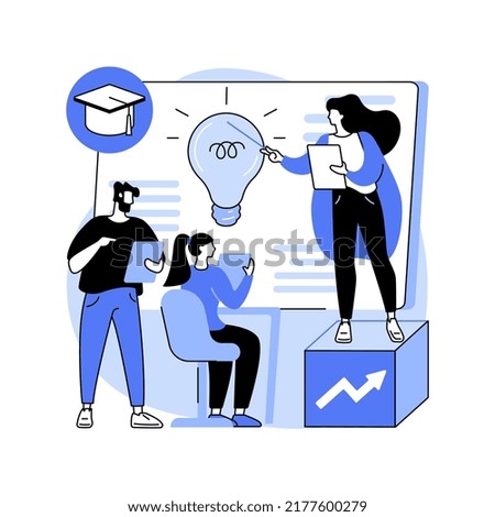 Professional development of teachers abstract concept vector illustration. School authority initiative, training for teachers, conference and seminar, qualification programme abstract metaphor.