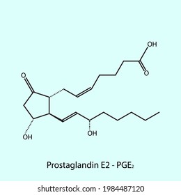 Prostaglandin E Prostaglandin Biomolecule Molecular Formula Stock