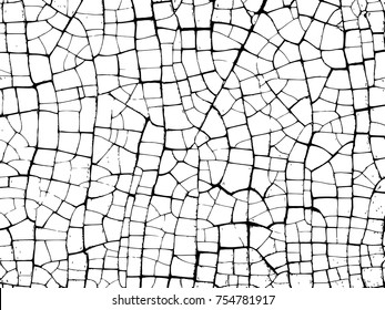 Puzzle Cracks Texture White Black Vector Stock Vector Royalty Free