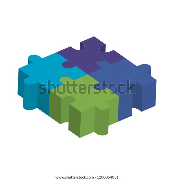 Puzzle Pieces Game Icon Stock Vector Royalty Free 1200054031