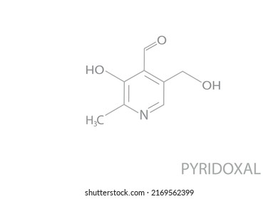 Pyridoxal Molecular Skeletal Chemical Formula Stock Vector Royalty