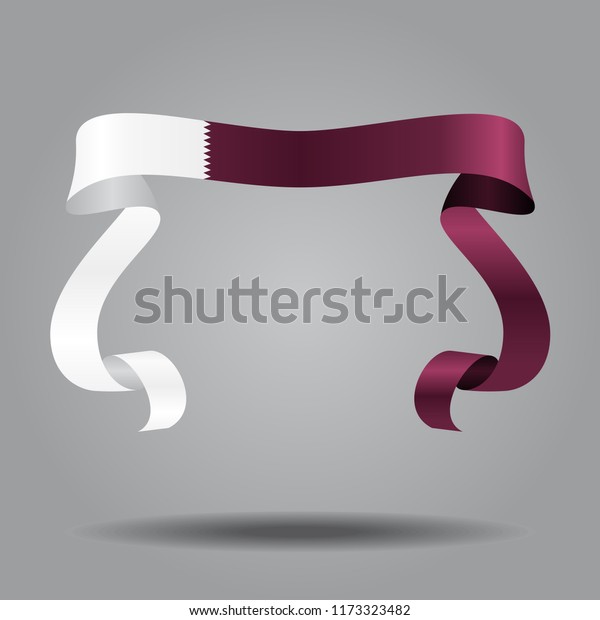 Qatari Wavy Flag Abstract Background Vector Stock Vector Royalty Free