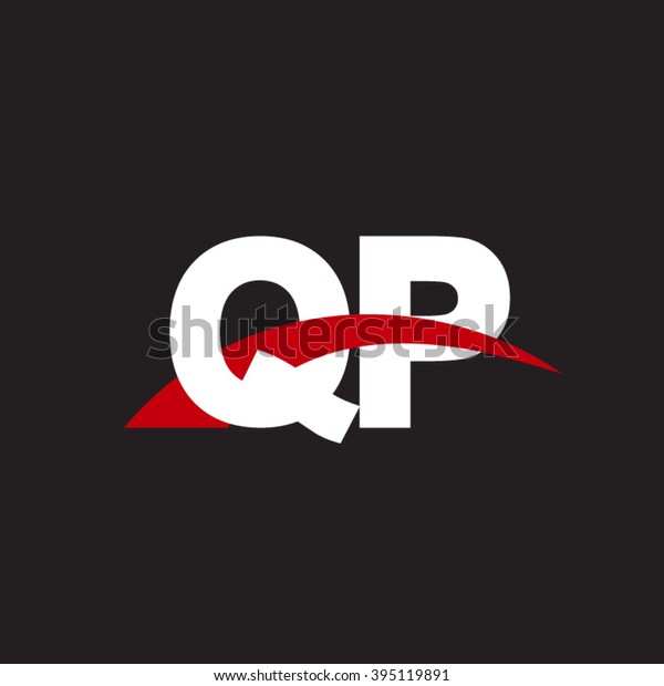 Qp Initial Overlapping Swoosh Letter Logo Stock Vector Royalty Free