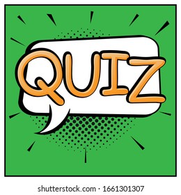 Quiz Comic Pop Art Style Quiz Shutterstock