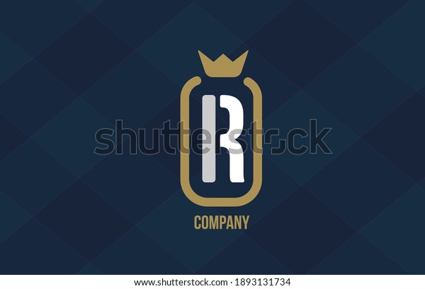 R King Crown Alphabet Letter Logo Stock Vector Royalty Free