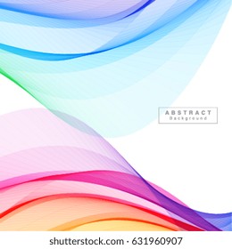 Abstract Wave Vector Background Rainbow Waved Lines Images Stock