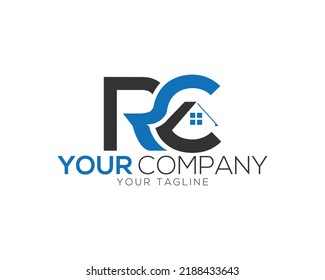 Real Estate Home Letter Rc Logo Stock Vector Royalty Free 2188433643