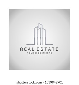 Real Estate Monogram Concept Logo Design Stock Vector Royalty Free