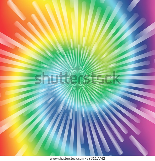 Realistic Spiral Tiedye Vector Illustration Stock Vector Royalty Free