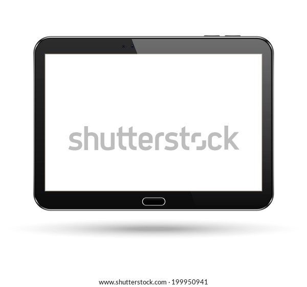 Realistic Tablet Pc Computer Blank Screen Stock Vector Royalty Free