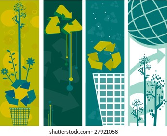 Recycling Vertical Banners Vector Stock Vector Royalty Free