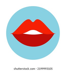 Red Female Lips Vector Illustration Woman Stock Vector Royalty Free