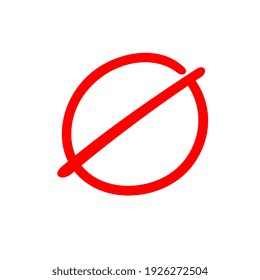 Red Forbidden Symbol No Sign Isolated Stock Vector Royalty Free