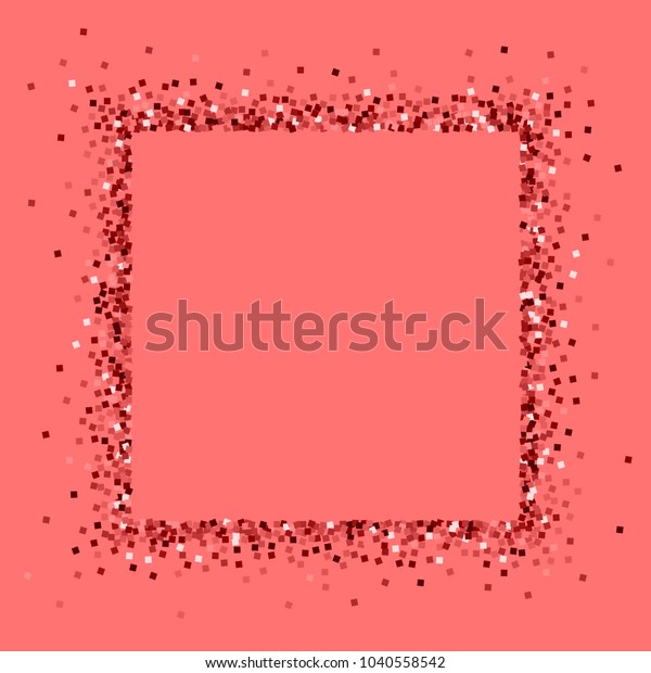 Red Gold Glitter Square Abstract Border Stock Vector Royalty Free