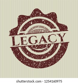 Red Legacy Distress Grunge Seal Stock Vector Royalty Free