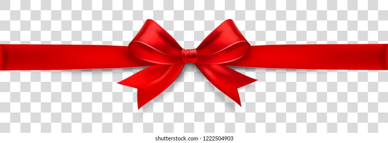 Red Satin Ribbon Bow Vector Illustration Stock Vector Royalty Free