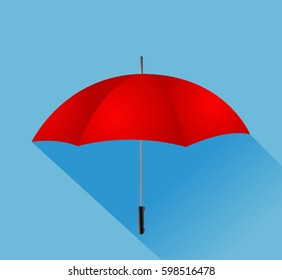 Red Umbrella Vector Illustration vector de stock libre de regalías