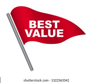 Red Vector Banner Best Value Stock Vector Royalty Free 1322363342