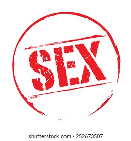 Red Vector Grunge Stamp Sex Stock Vector Royalty Free