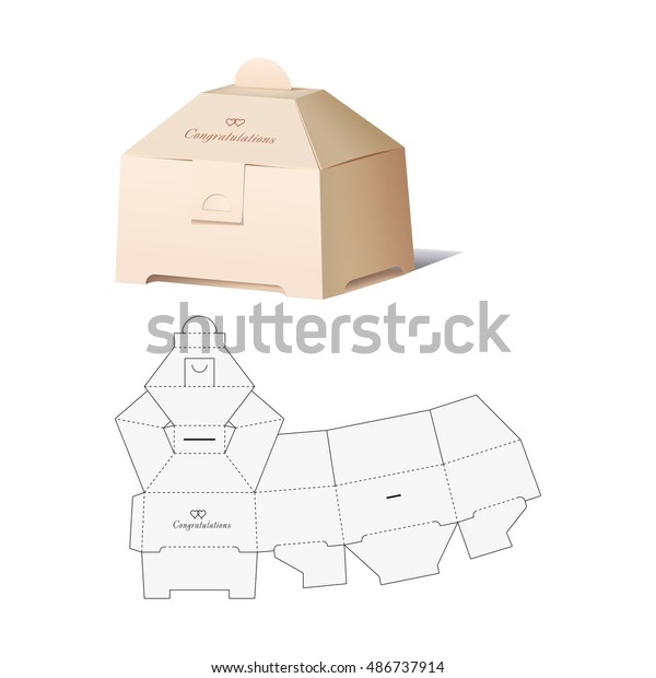 Retail Box Blueprint Template Stock Vector Royalty Free