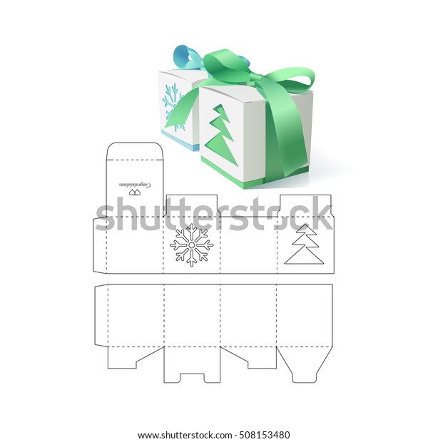 Retail Box Blueprint Template Stock Vector Royalty Free