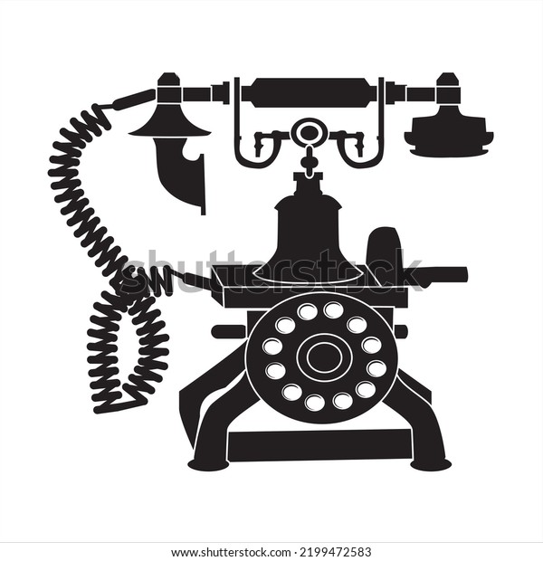 Retro Phone Phone Old Phone Retro Stock Vector Royalty Free