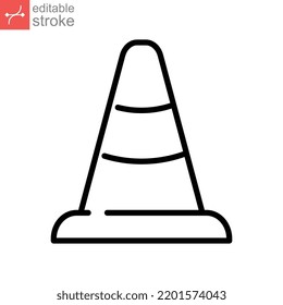 Road Traffic Cone Icon Safety Highway Stock Vector Royalty Free