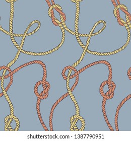 Handdrawn Intertwining Nautical Rope Chains Vector Stock Vector