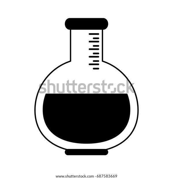 Round Bottom Flask Test Tube Healthcare Stock Vector Royalty Free